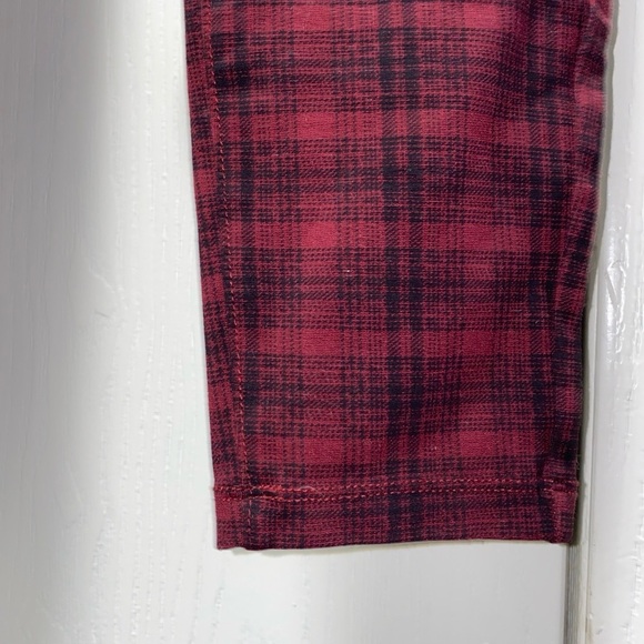 Liverpool Jeans Co Pull On Red Black Plaid Skinny Pants Trouser Womens Size 6/28 - Picture 4 of 9